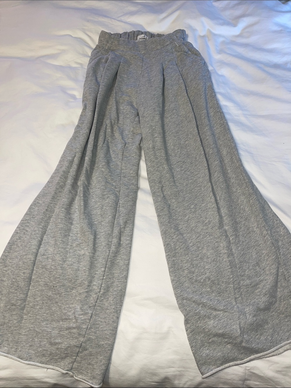 Women’s aerie Wide-Leg Gray Joggers with Elastic Waist